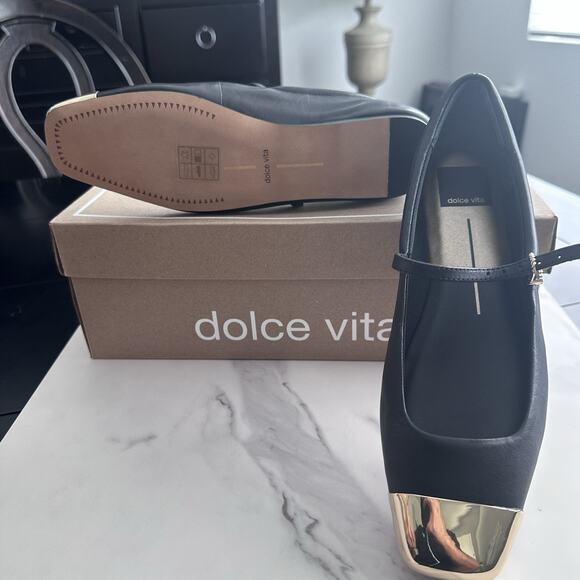 Dolce Vita Womens Reyes Toe Cap Leather Ballet Flats Size 8 (MSRP $130) New - Picture 4 of 7